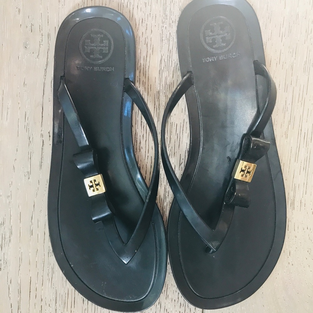 Never Worn Tory Burch Black Sandals!
